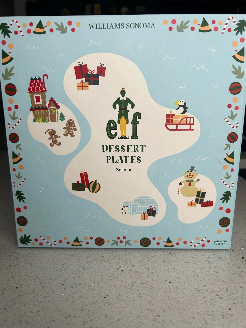 Williams Sonoma | Elf the Movie Dessert Plates (Set of Four)